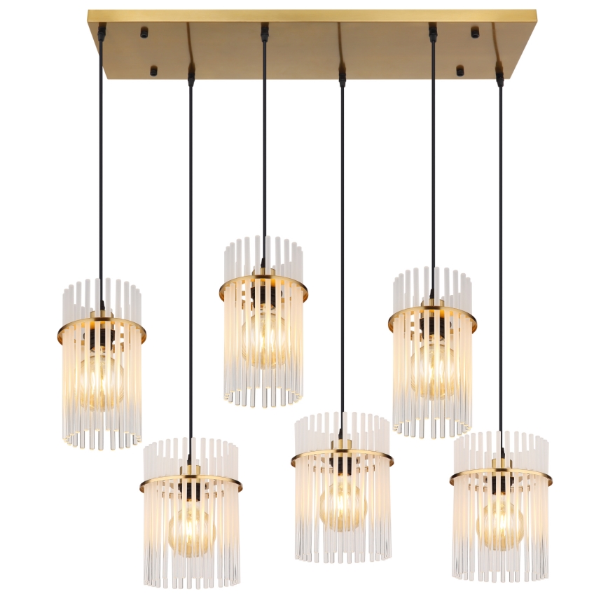 Globo - подвесная люстра на тросе 6xE27/60W/230V золотая