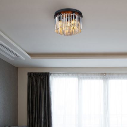 Globo - Припотолочная люстра 5xE14/40W/230V диаметр 32 см черный