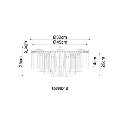 Globo - Потолочный светильник 5xE27/60W/230V диам. 50 см