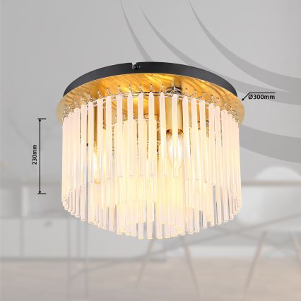Globo - Потолочный светильник 5xE27/60W/230V диаметр 32 см золотистый