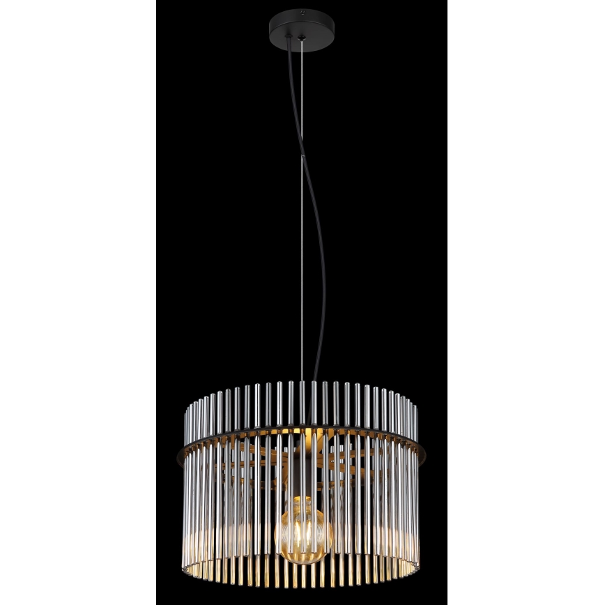 Globo - Підвісна люстра 1xE27/60W/230V діаметр 40 см чорний