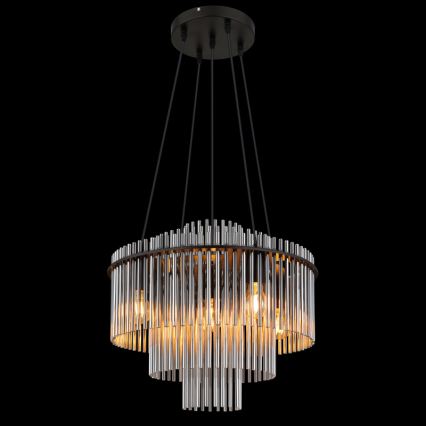 Globo - Подвесная люстра на тросе 5xE27/60W/230V чёрная