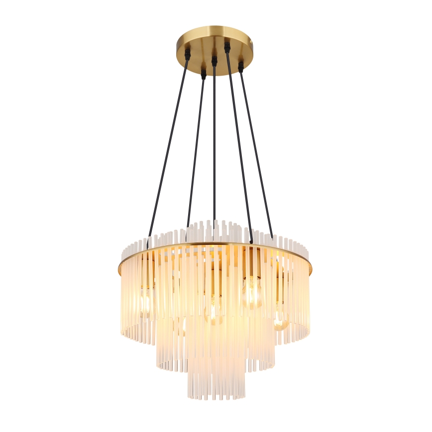 Globo - Подвесная люстра на тросе 5xE27/60W/230V, золотая
