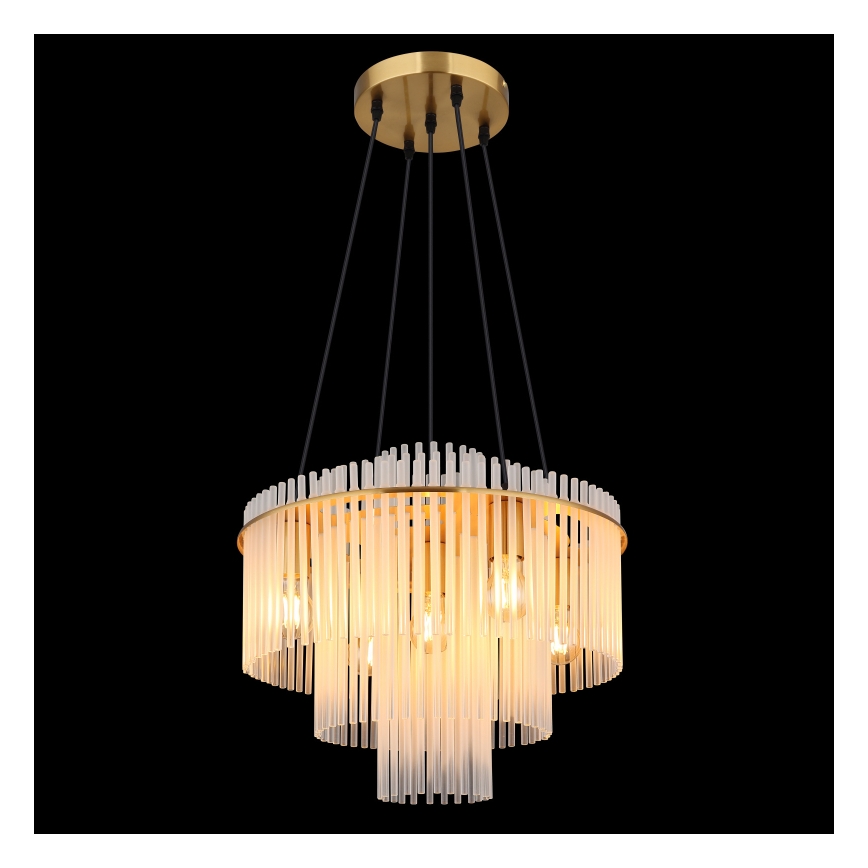 Globo - Люстра на тросі 5xE27/60W/230V золота