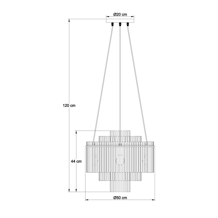 Globo - Люстра на тросі 5xE27/60W/230V золота