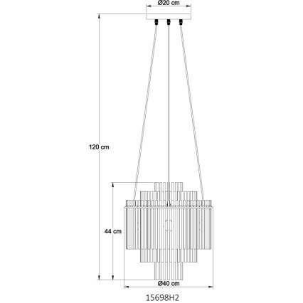 Globo - Підвісна люстра 5xE14/40W/230V чорний