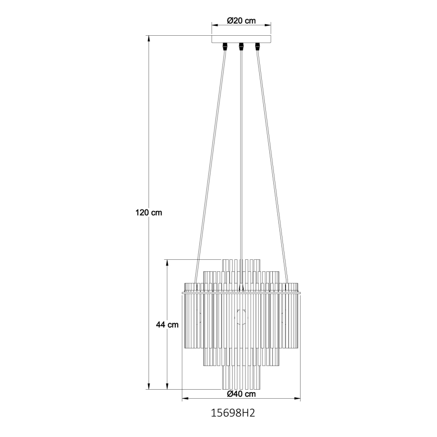 Globo - Підвісна люстра 5xE14/40W/230V чорний