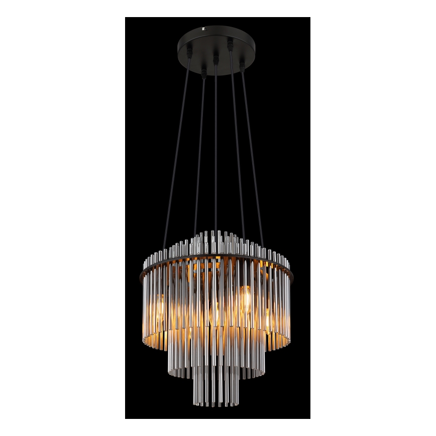 Globo - Підвісна люстра 5xE14/40W/230V чорний
