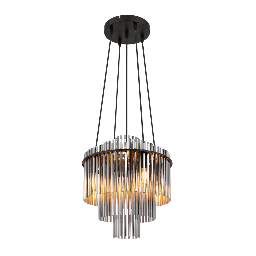 Globo - Подвесная люстра 5xE14/40W/230V черный