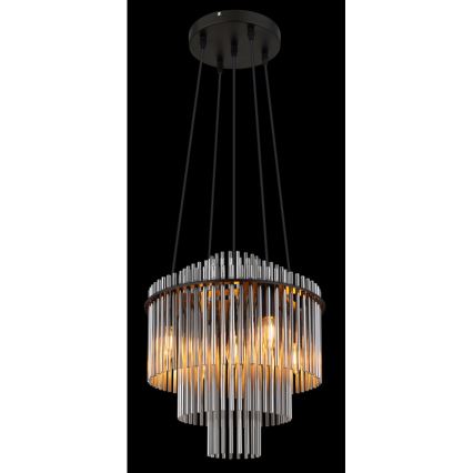 Globo - Подвесная люстра 5xE14/40W/230V черный