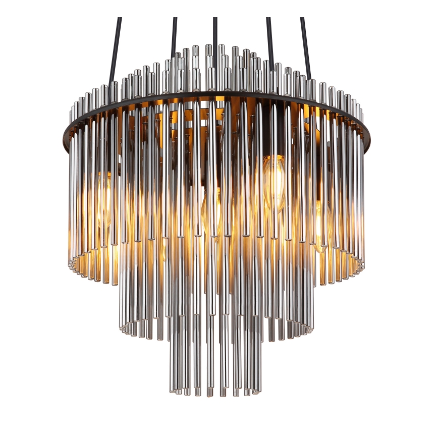 Globo - Подвесная люстра 5xE14/40W/230V черный
