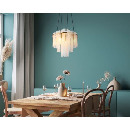 Globo - Підвісна люстра 5xE14/40W/230V золотий