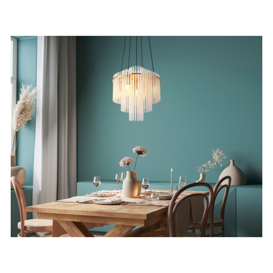 Globo - Підвісна люстра 5xE14/40W/230V золотий