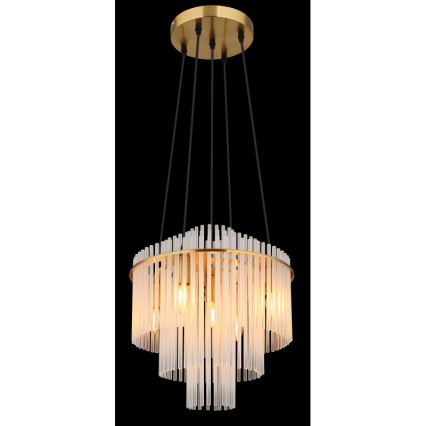 Globo - Підвісна люстра 5xE14/40W/230V золотий