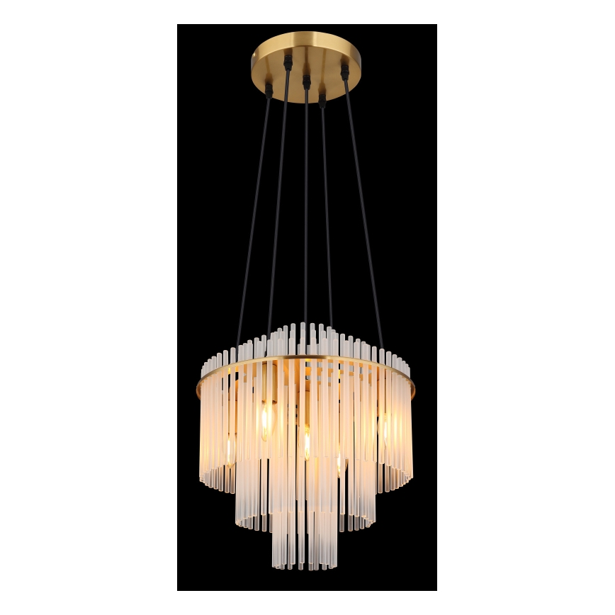 Globo - Підвісна люстра 5xE14/40W/230V золотий