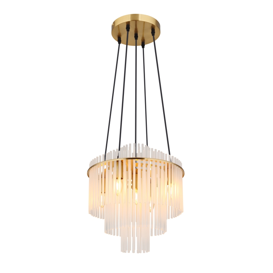 Globo - Підвісна люстра 5xE14/40W/230V золотий