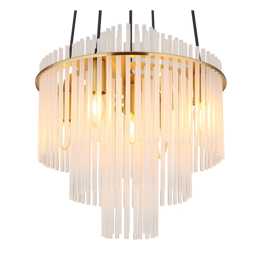 Globo - Підвісна люстра 5xE14/40W/230V золотий