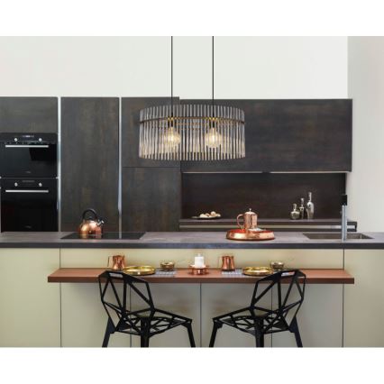 Globo - Подвесная люстра 2xE27/60W/230V черный