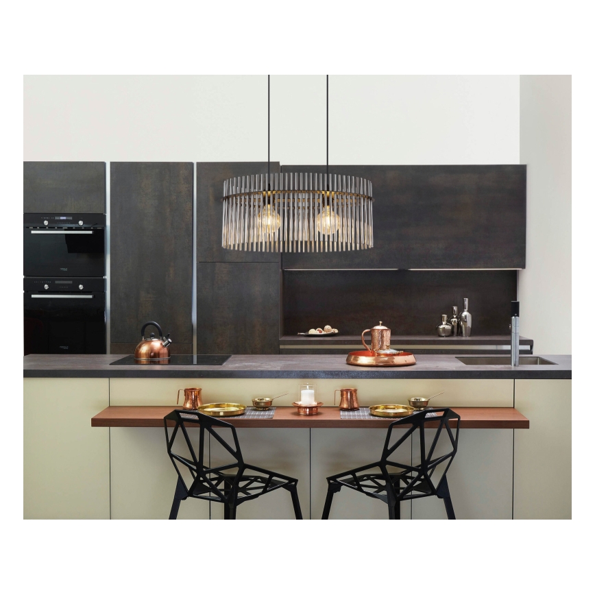 Globo - Подвесная люстра 2xE27/60W/230V черный