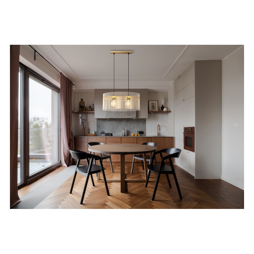 Globo - Подвесная люстра 2xE27/60W/230V золотистый
