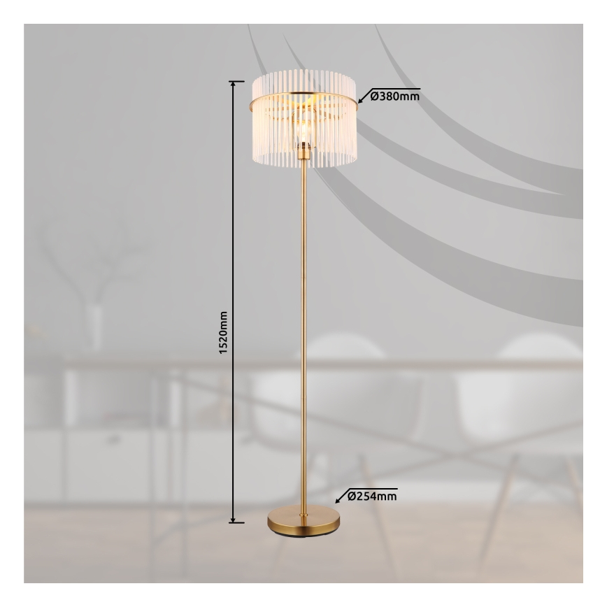 Globo - Торшер 1xE27/60W/230V золотистый