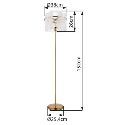 Globo - Торшер 1xE27/60W/230V золотистый