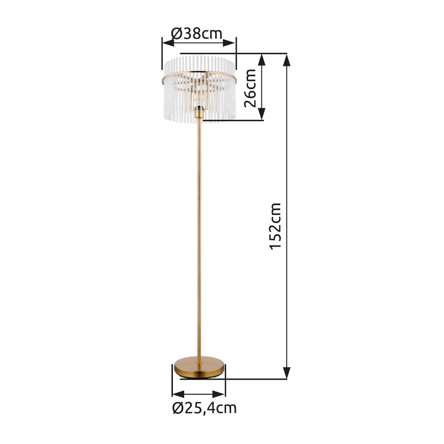 Globo - Торшер 1xE27/60W/230V золотистый