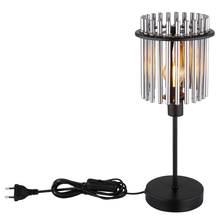 Globo - Настольная лампа 1xE14/40W/230V диаметр 15 см черный