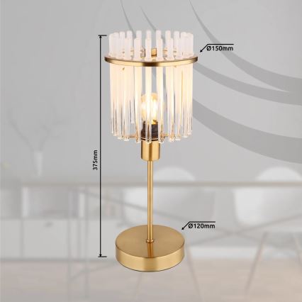 Globo - Настольная лампа 1xE14/40W/230V диаметр 15 см золотистый