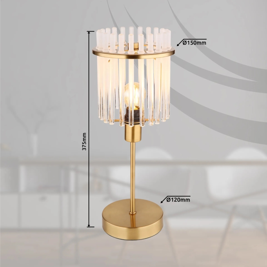 Globo - Настольная лампа 1xE14/40W/230V диаметр 15 см золотистый