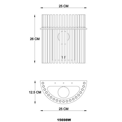 Globo - Настінний світильник 1xE27/60W/230V чорний
