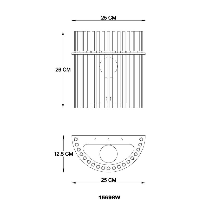 Globo - Настінний світильник 1xE27/60W/230V чорний