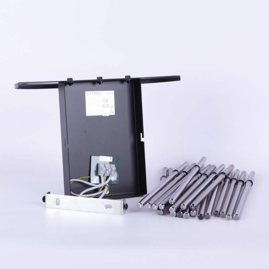 Globo - Настінний світильник 1xE27/60W/230V чорний