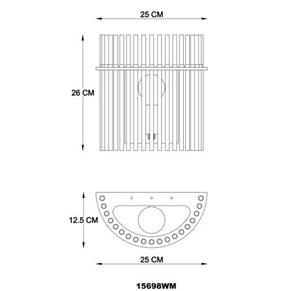 Globo - Настенный светильник 1xE27/60W/230V золотистый