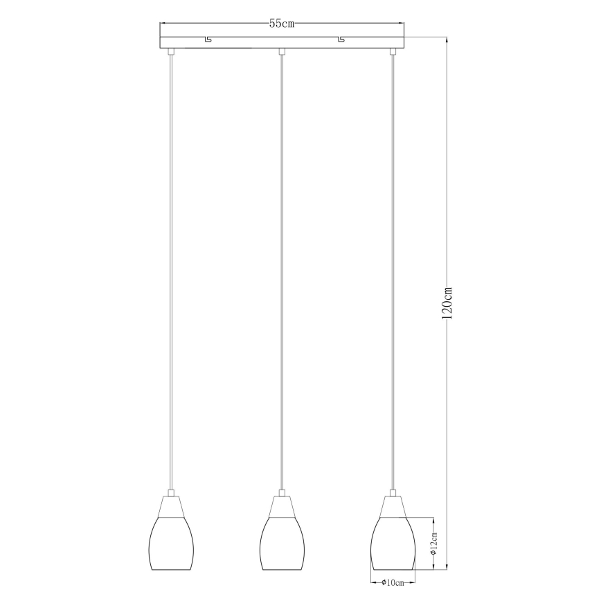 Globo - Підвісна люстра 3xE27/15W/230V