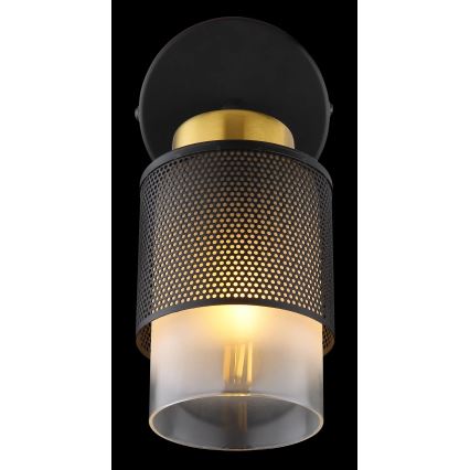 Globo - Настенный точечный светильник 1xE27/40W/230V черный/золотистый