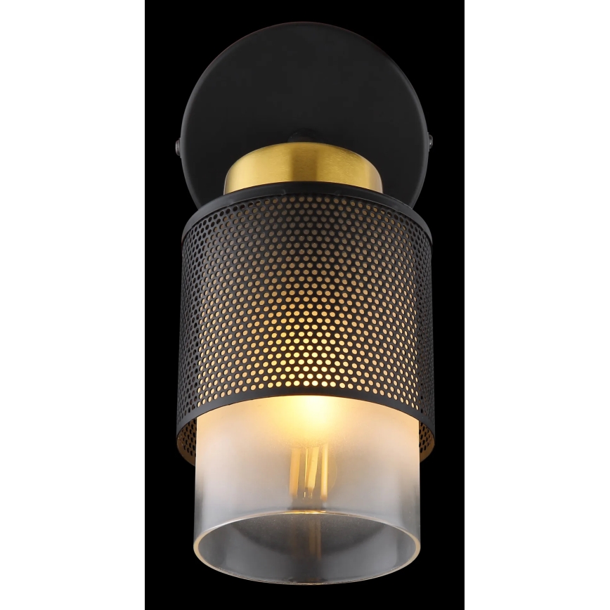 Globo - Настенный точечный светильник 1xE27/40W/230V черный/золотистый