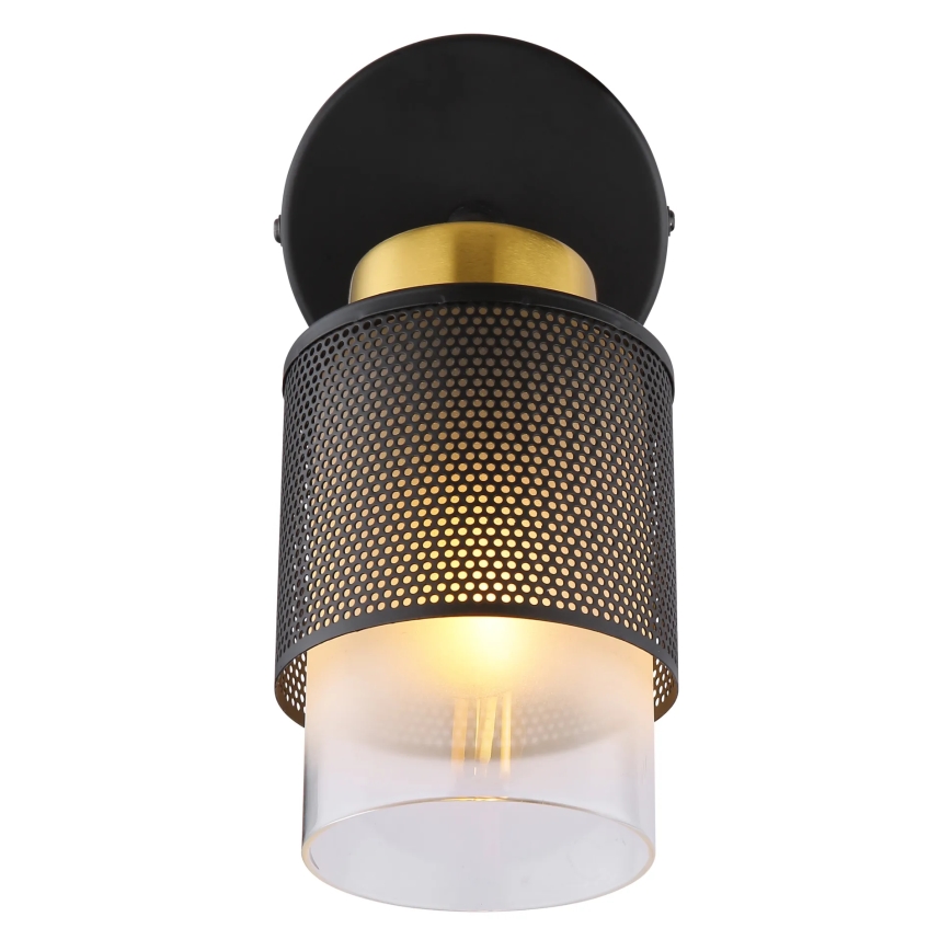Globo - Настенный точечный светильник 1xE27/40W/230V черный/золотистый