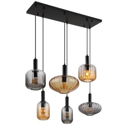Globo - Подвесная люстра на тросах 6xE27/60W/230V