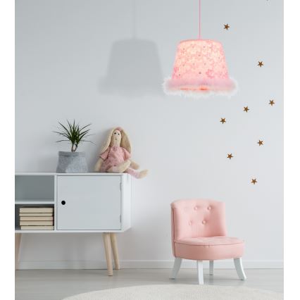 Globo - Дитяча підвісна люстра 1xE27/60W/230V рожевий