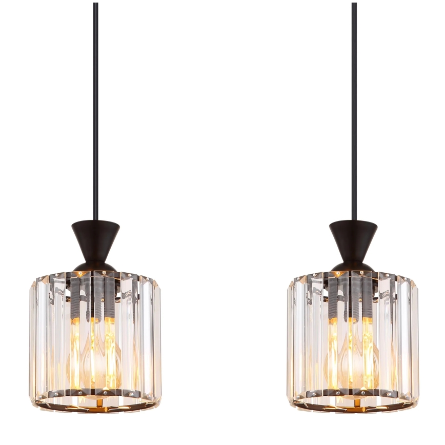 Globo - Підвісна люстра 4xE27/60W/230V чорний