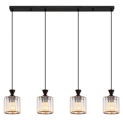 Globo - Підвісна люстра 4xE27/60W/230V чорний
