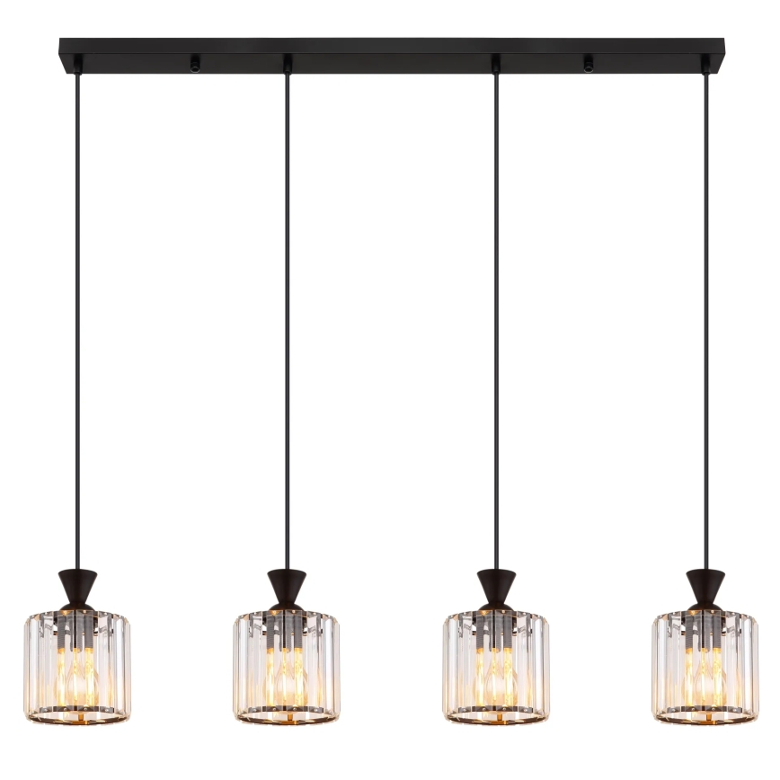 Globo - Підвісна люстра 4xE27/60W/230V чорний