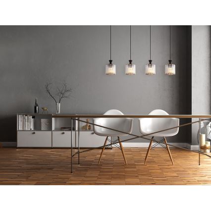 Globo - Подвесная люстра 4xE27/60W/230V черный