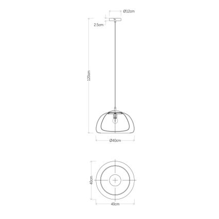Globo - Підвісна люстра 1xE27/60W/230V