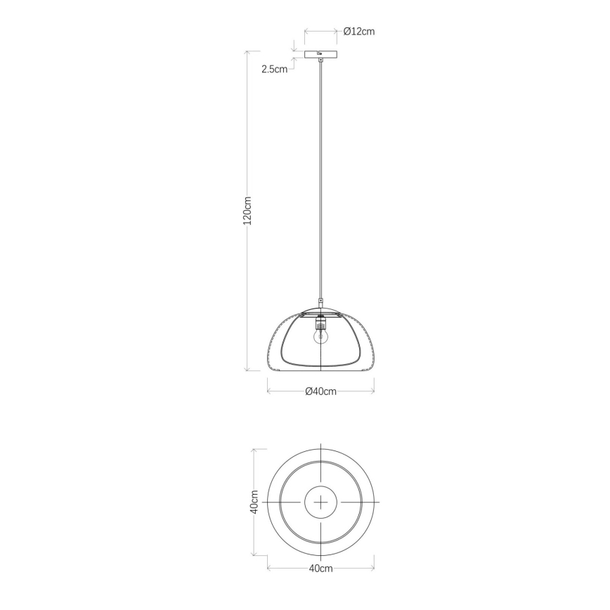 Globo - Підвісна люстра 1xE27/60W/230V
