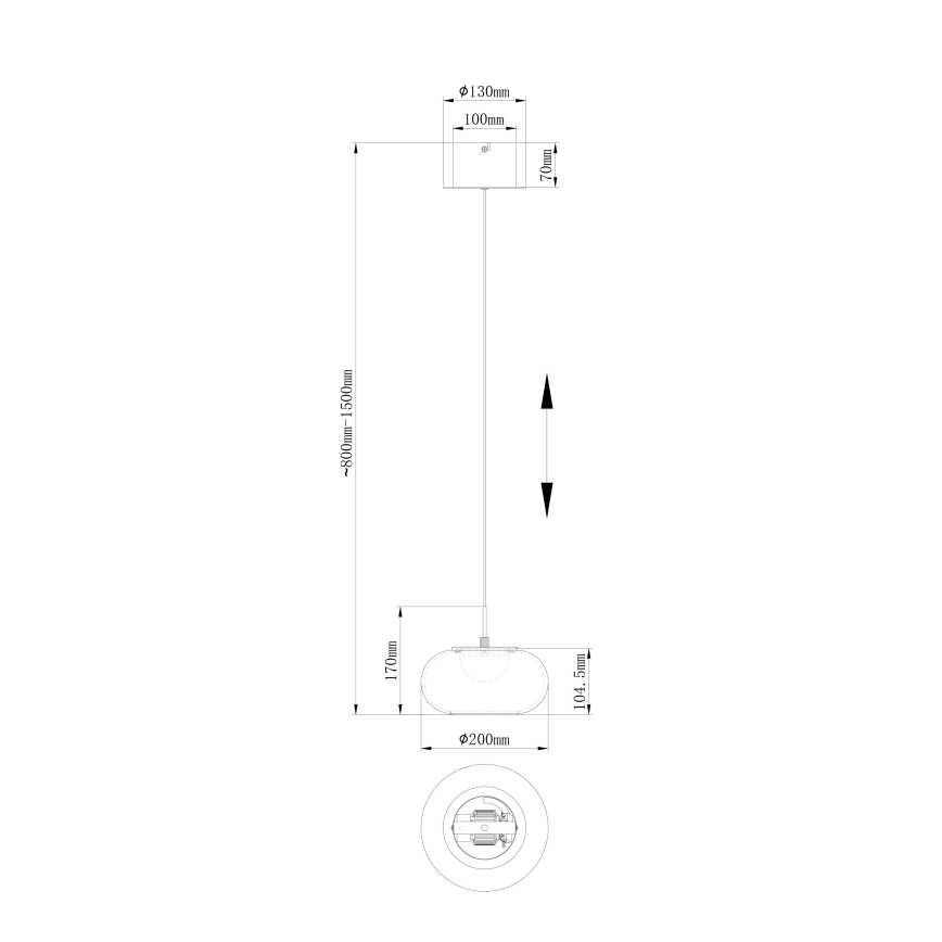 Globo - Світлодіодна підвісна люстра LED/6W/230V білий