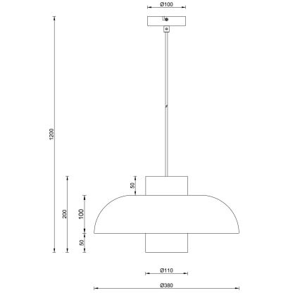 Globo - Підвісна люстра на тросі 1xE27/60W/230V
