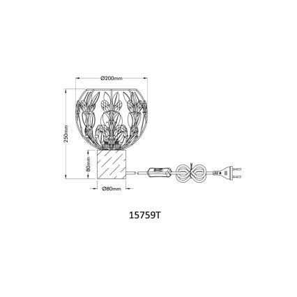 Globo - Настольная лампа 1xE27/40W/230V