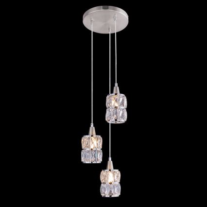 Globo - Кришталева підвісна люстра 3xE14/40W/230V
